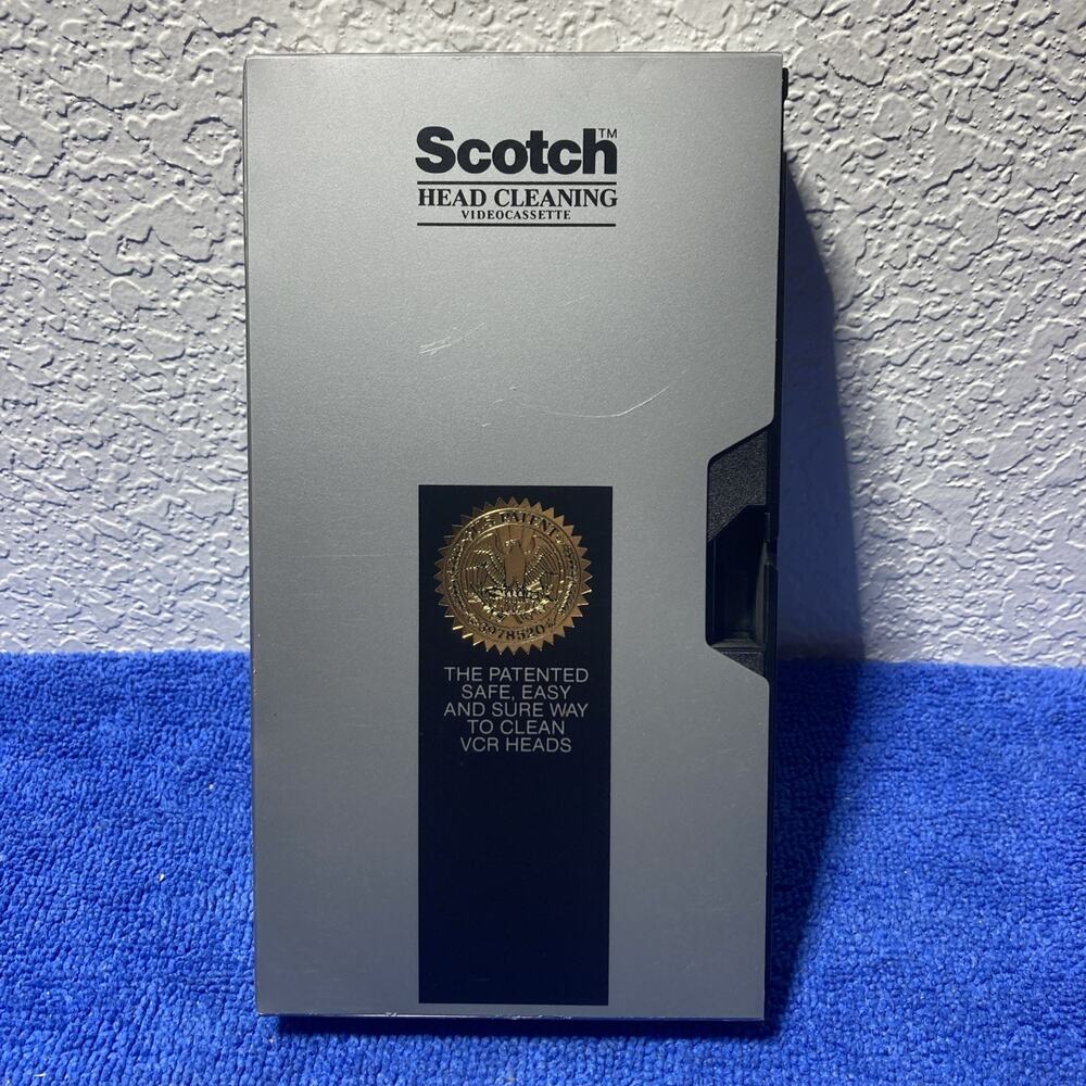 3M Scotch VCR Head Cleaning Video Cassette with Case Made in USA 1991